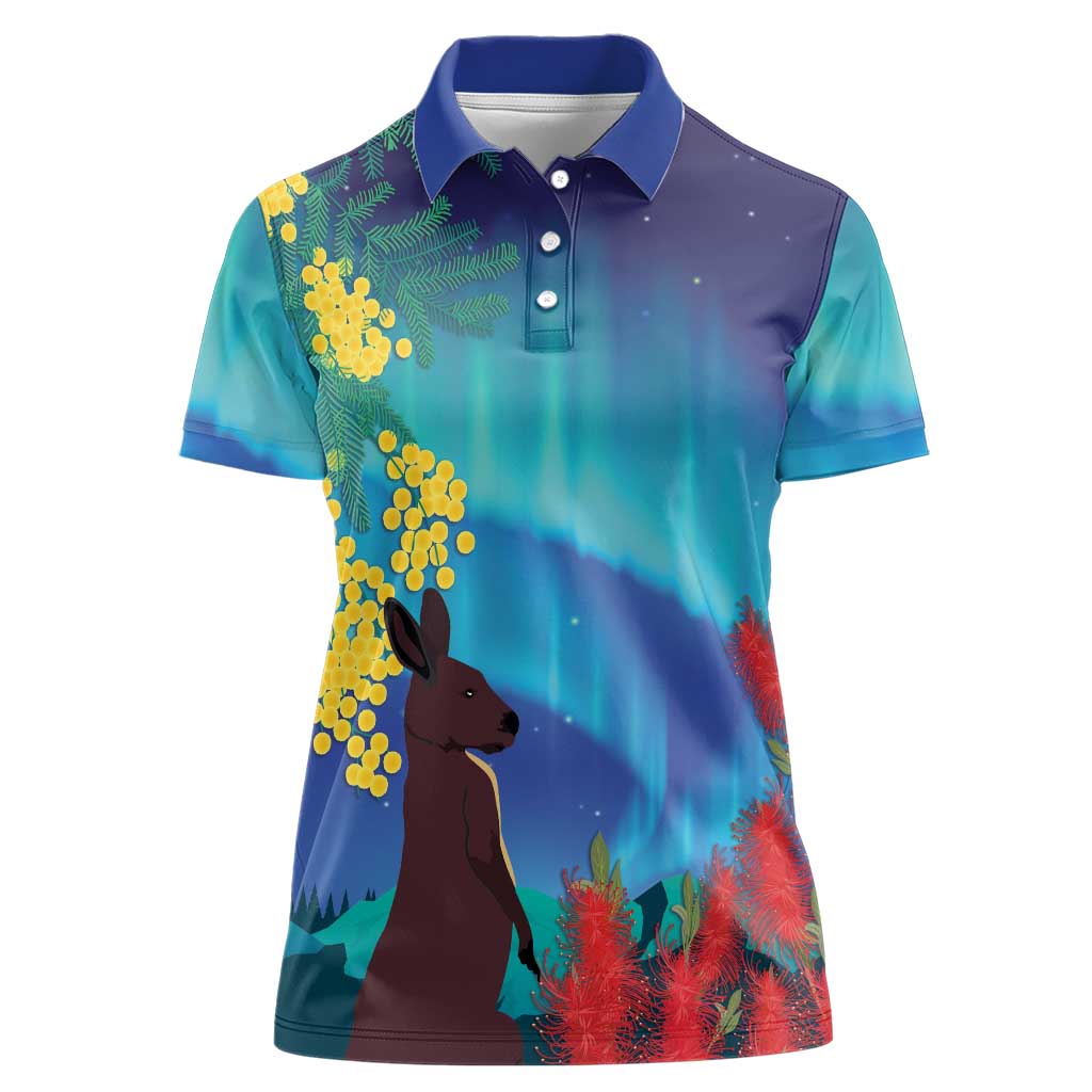 Australia Northern Lights Scenery Women Polo Shirt