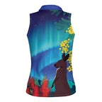 Australia Northern Lights Scenery Women Sleeveless Polo Shirt