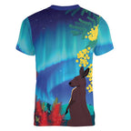 Australia Northern Lights Scenery Women V-Neck T-Shirt