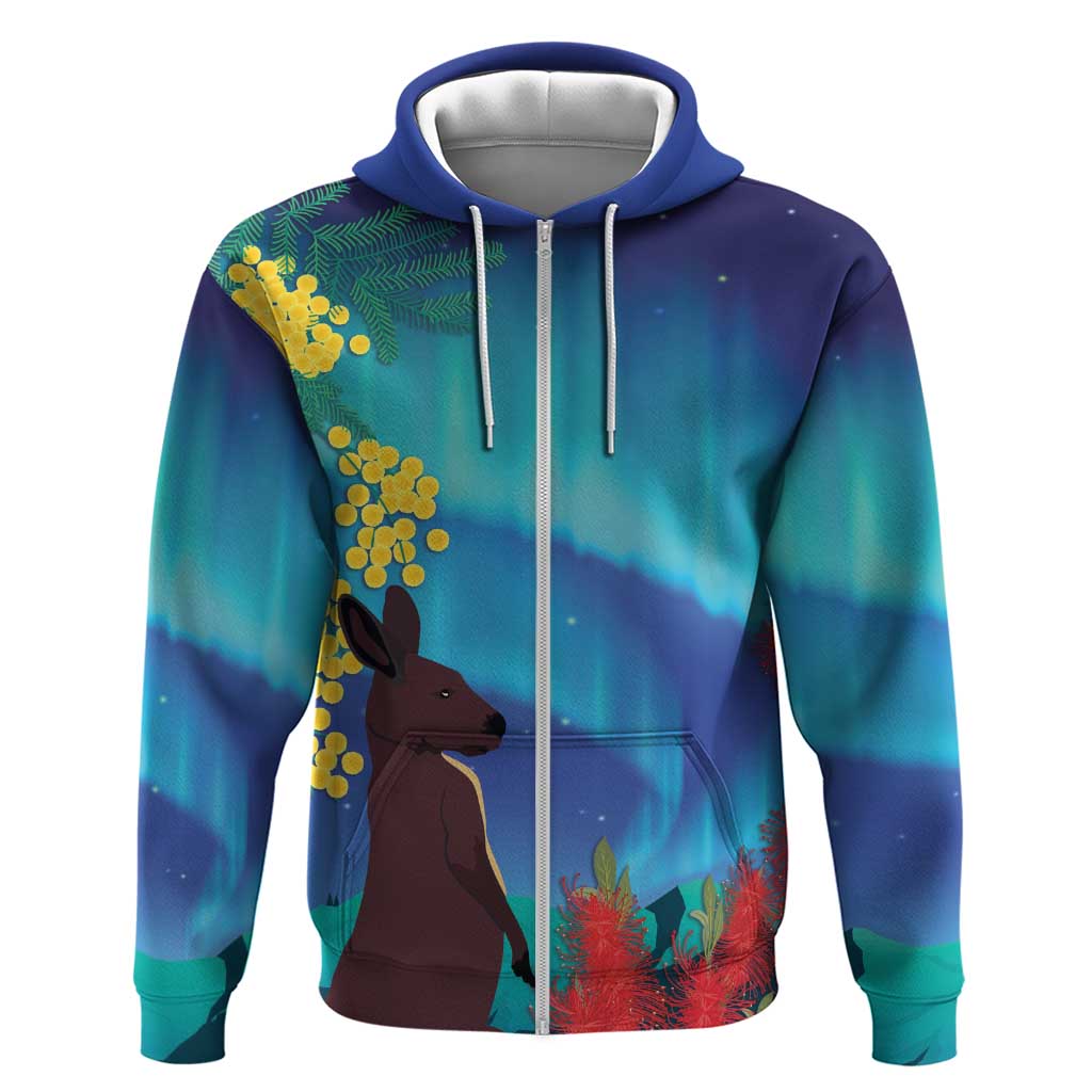 Australia Northern Lights Scenery Zip Hoodie