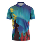 Australia Northern Lights Scenery Zipper Polo Shirt