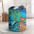 Aussie Aurora Borealis Aboriginal Art Laundry Basket