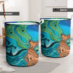 Aussie Aurora Borealis Aboriginal Art Laundry Basket