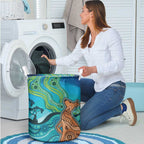Aussie Aurora Borealis Aboriginal Art Laundry Basket