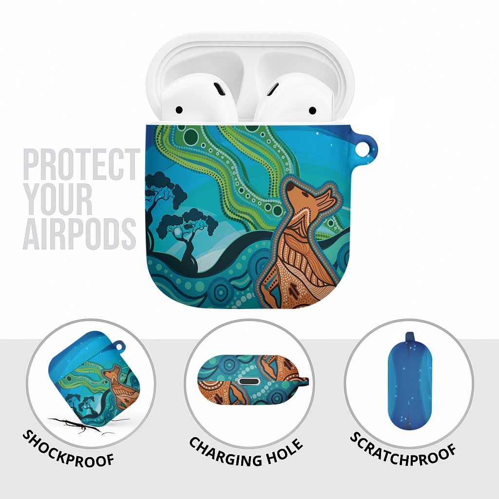 Aussie Aurora Borealis Aboriginal Art AirPods Case