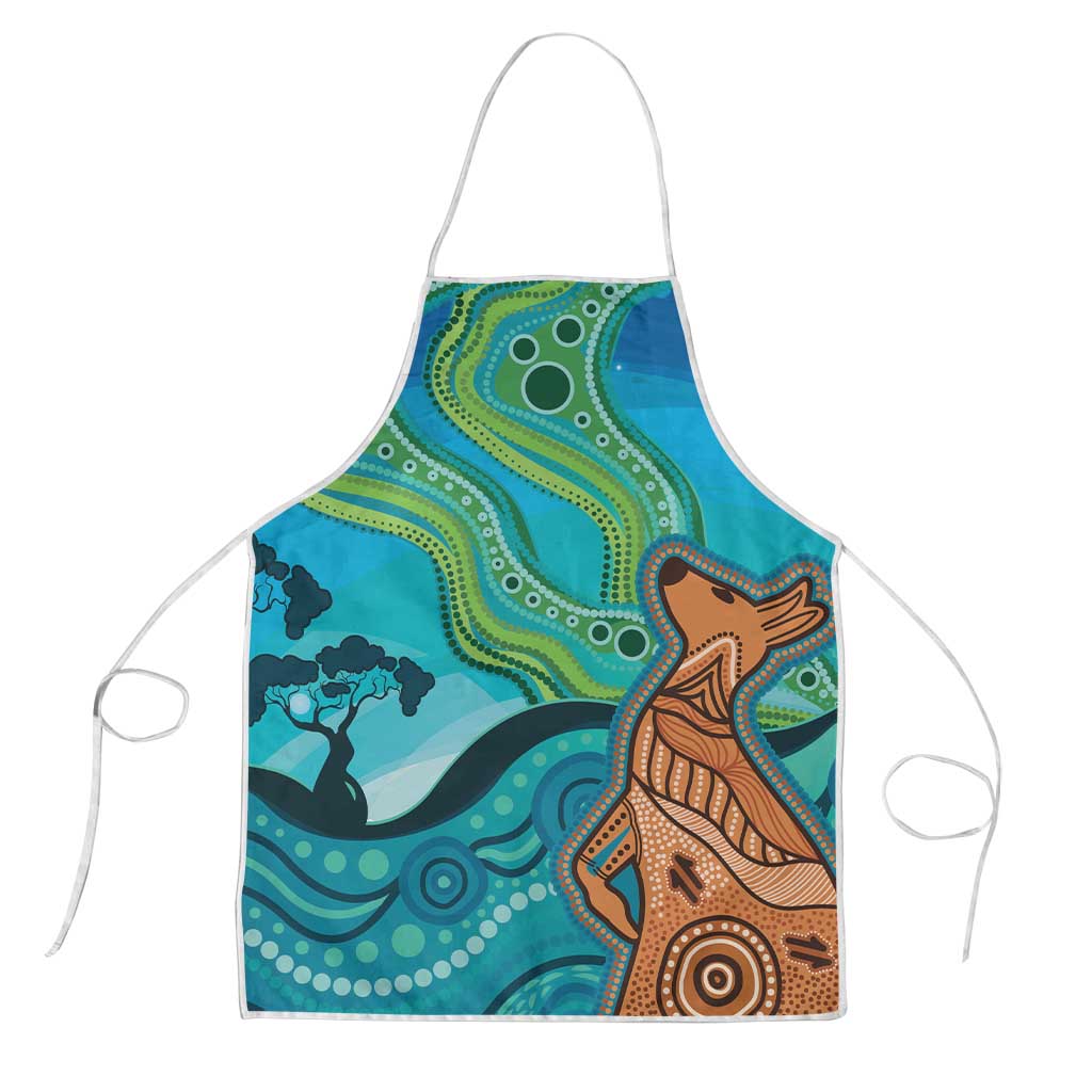 Aussie Aurora Borealis Aboriginal Art Apron