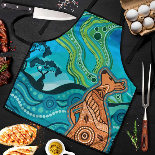 Aussie Aurora Borealis Aboriginal Art Apron