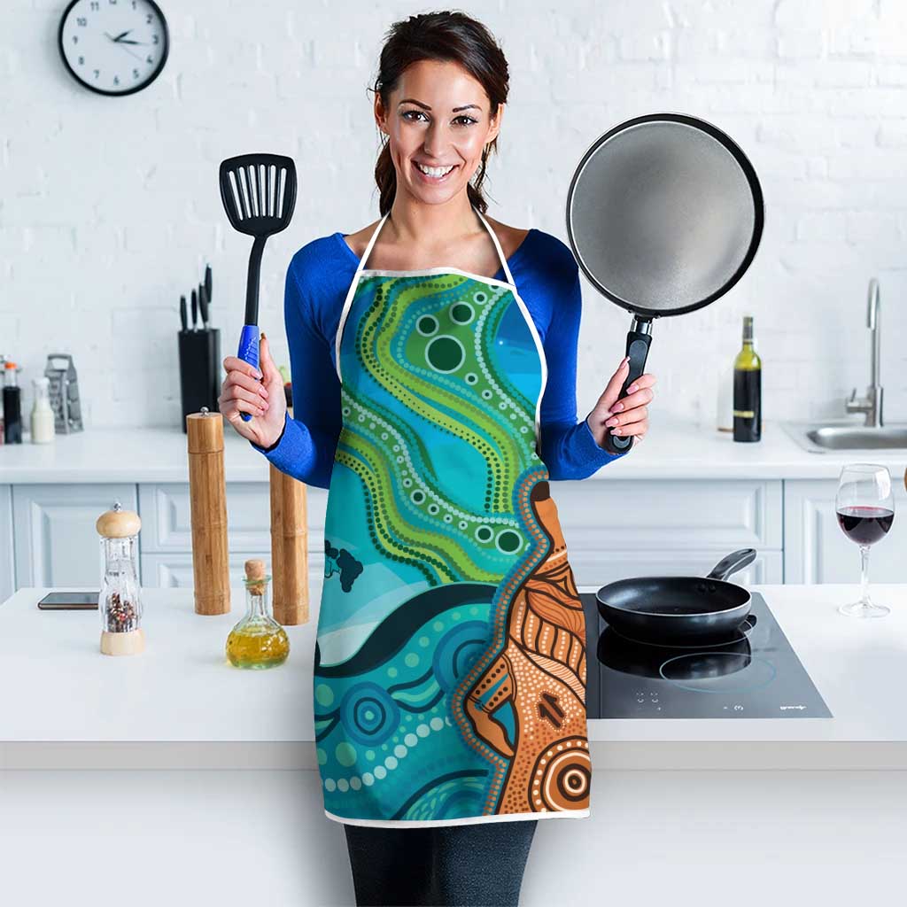 Aussie Aurora Borealis Aboriginal Art Apron