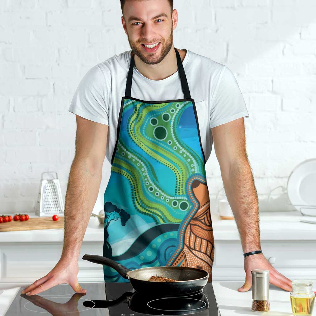 Aussie Aurora Borealis Aboriginal Art Apron