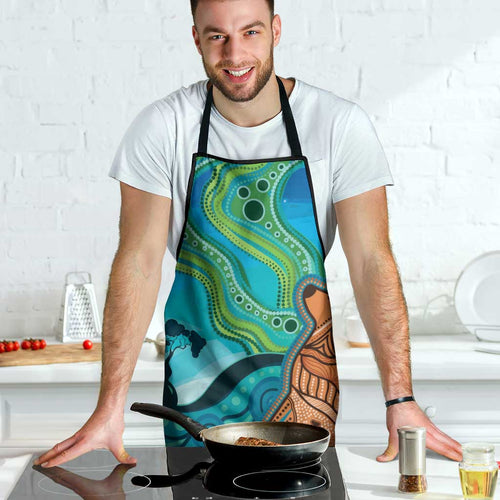 Aussie Aurora Borealis Aboriginal Art Apron