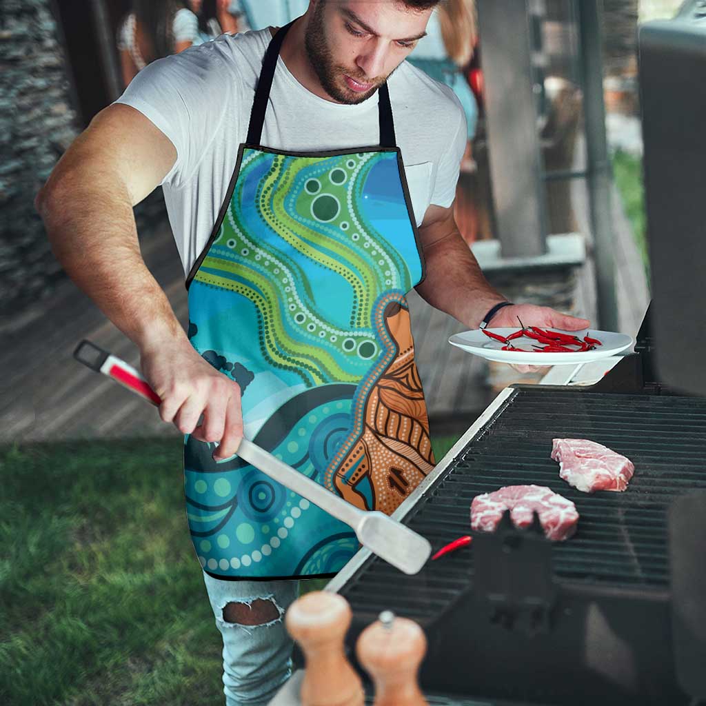 Aussie Aurora Borealis Aboriginal Art Apron