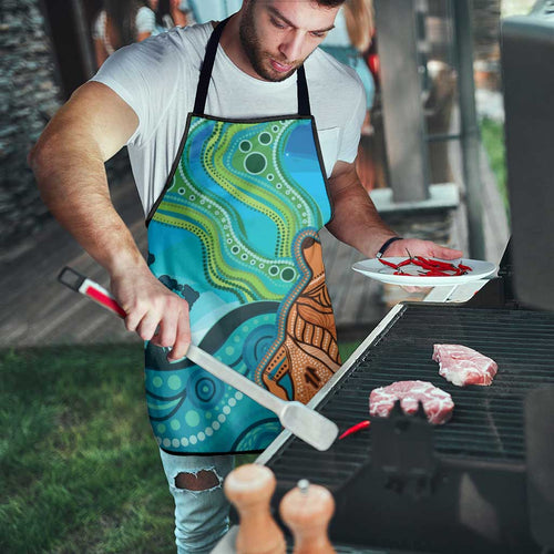 Aussie Aurora Borealis Aboriginal Art Apron