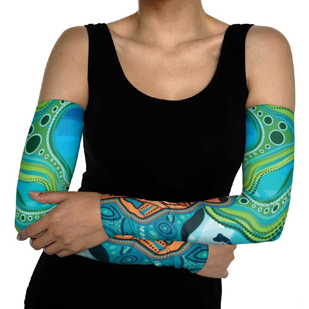 Aussie Aurora Borealis Aboriginal Art Arm Sleeves
