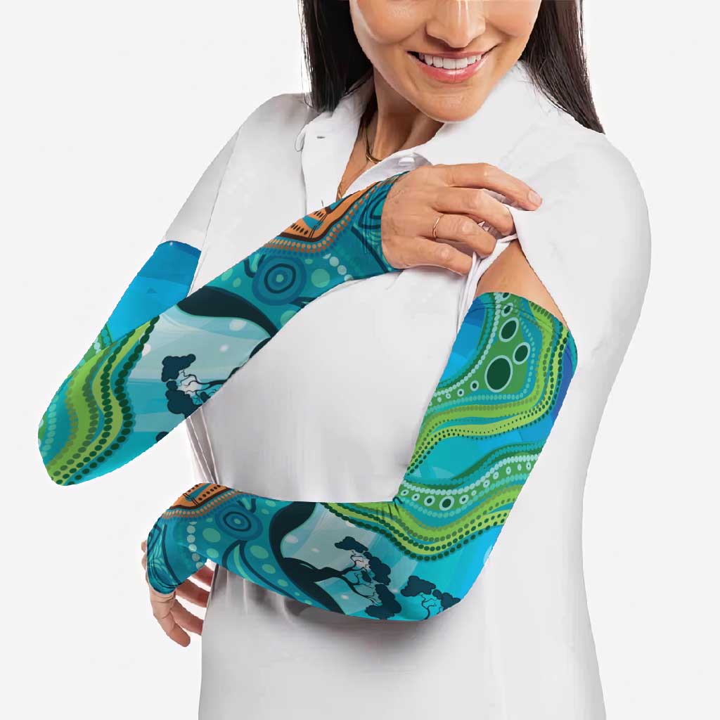 Aussie Aurora Borealis Aboriginal Art Arm Sleeves