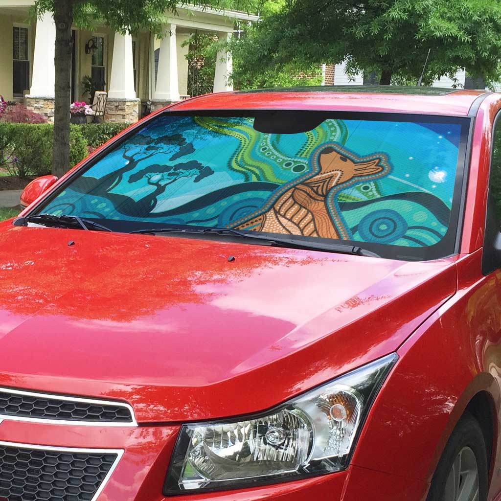 Aussie Aurora Borealis Aboriginal Art Auto Sun Shade