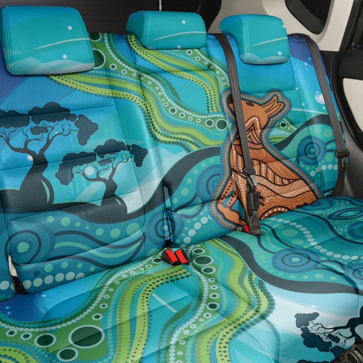Aussie Aurora Borealis Aboriginal Art Back Car Seat Cover