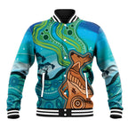 Aussie Aurora Borealis Aboriginal Art Baseball Jacket