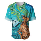 Aussie Aurora Borealis Aboriginal Art Baseball Jersey