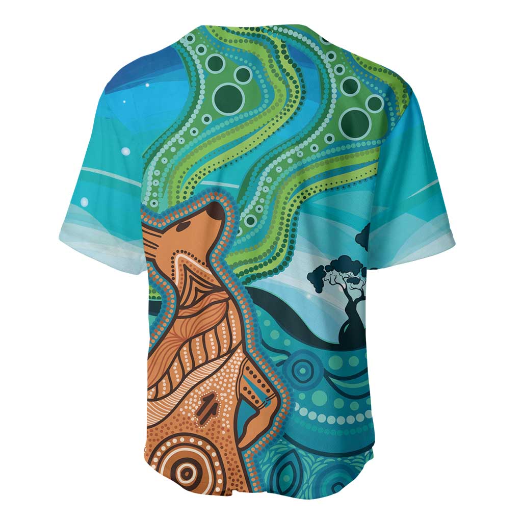 Aussie Aurora Borealis Aboriginal Art Baseball Jersey