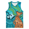Aussie Aurora Borealis Aboriginal Art Basketball Jersey