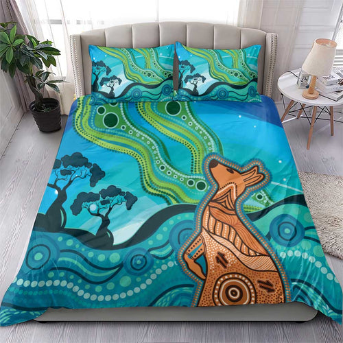Aussie Aurora Borealis Aboriginal Art Bedding Set