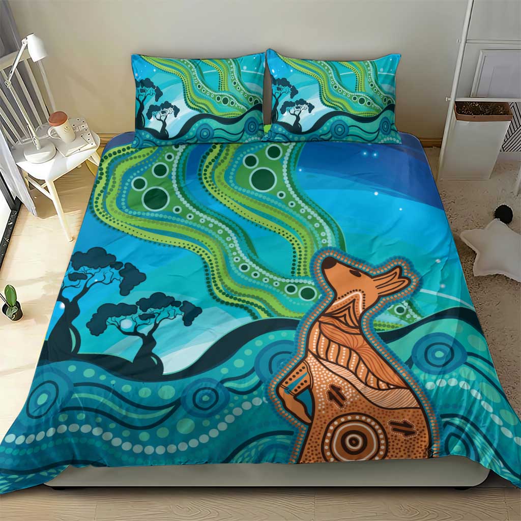 Aussie Aurora Borealis Aboriginal Art Bedding Set