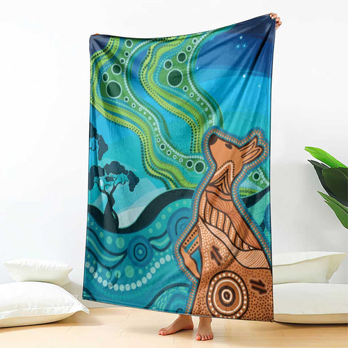 Aussie Aurora Borealis Aboriginal Art Blanket