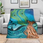 Aussie Aurora Borealis Aboriginal Art Blanket