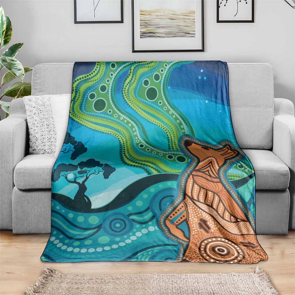 Aussie Aurora Borealis Aboriginal Art Blanket