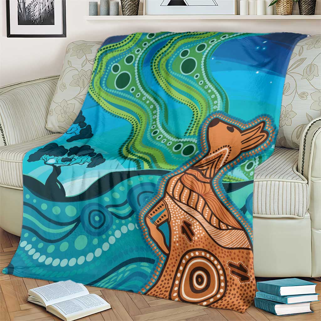 Aussie Aurora Borealis Aboriginal Art Blanket