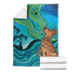 Aussie Aurora Borealis Aboriginal Art Blanket