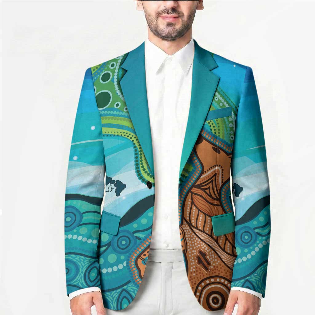Aussie Aurora Borealis Aboriginal Art Blazer