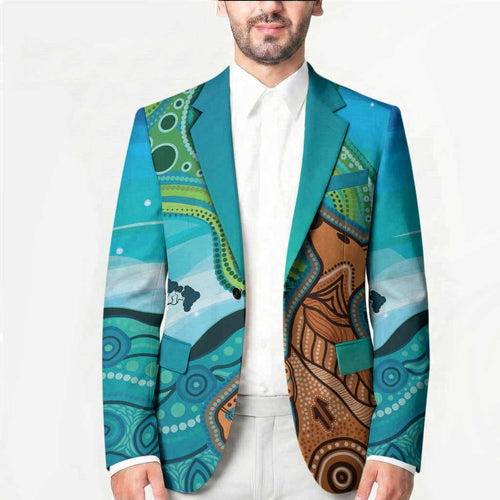 Aussie Aurora Borealis Aboriginal Art Blazer