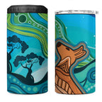 Aussie Aurora Borealis Aboriginal Art 4 in 1 Can Cooler Tumbler