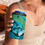 Aussie Aurora Borealis Aboriginal Art 4 in 1 Can Cooler Tumbler
