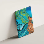 Aussie Aurora Borealis Aboriginal Art Canvas Wall Art