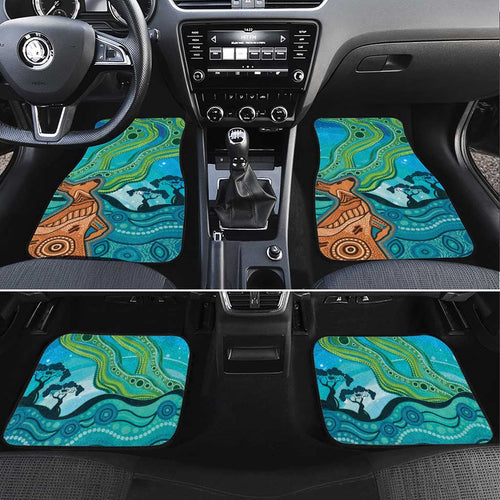 Aussie Aurora Borealis Aboriginal Art Car Mats