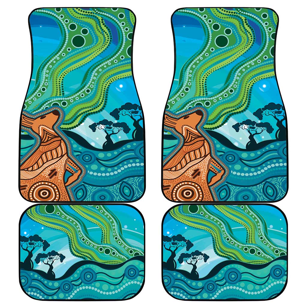 Aussie Aurora Borealis Aboriginal Art Car Mats