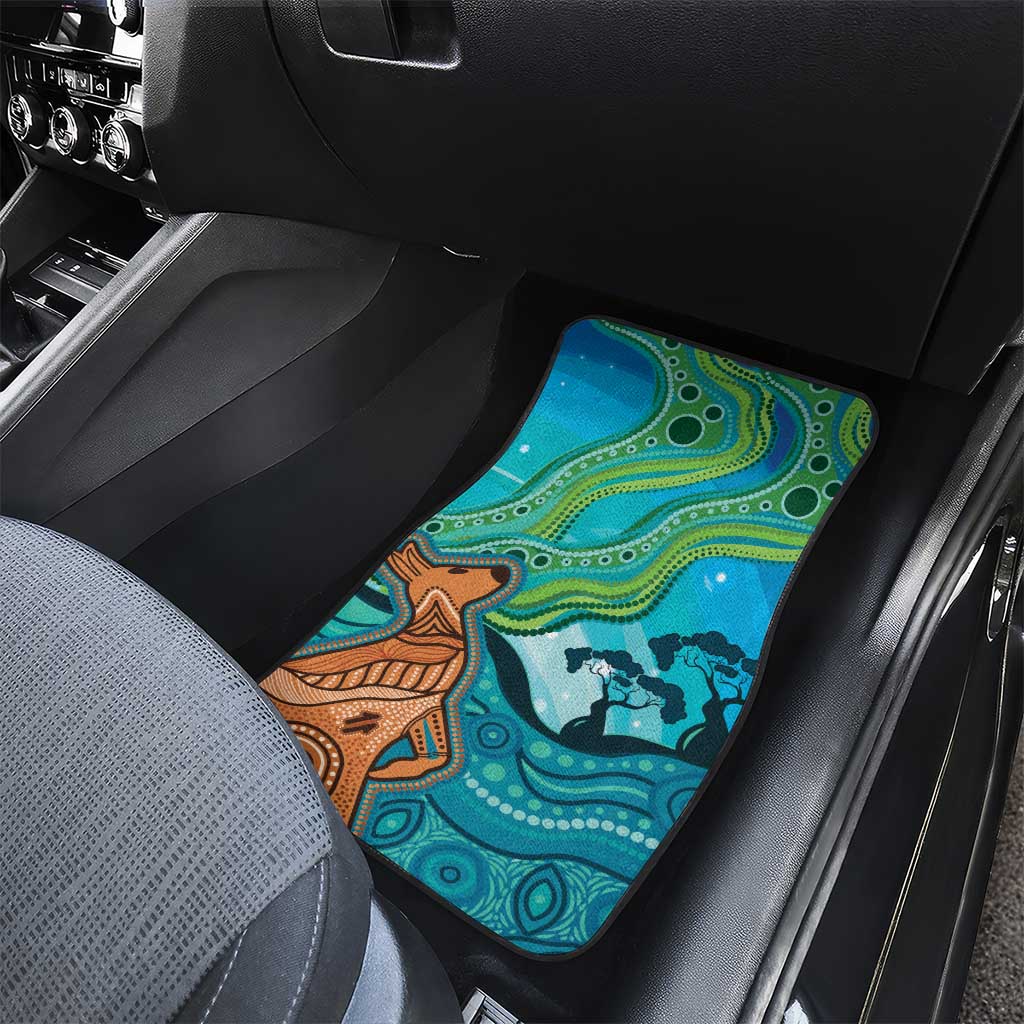 Aussie Aurora Borealis Aboriginal Art Car Mats