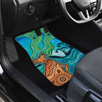 Aussie Aurora Borealis Aboriginal Art Car Mats