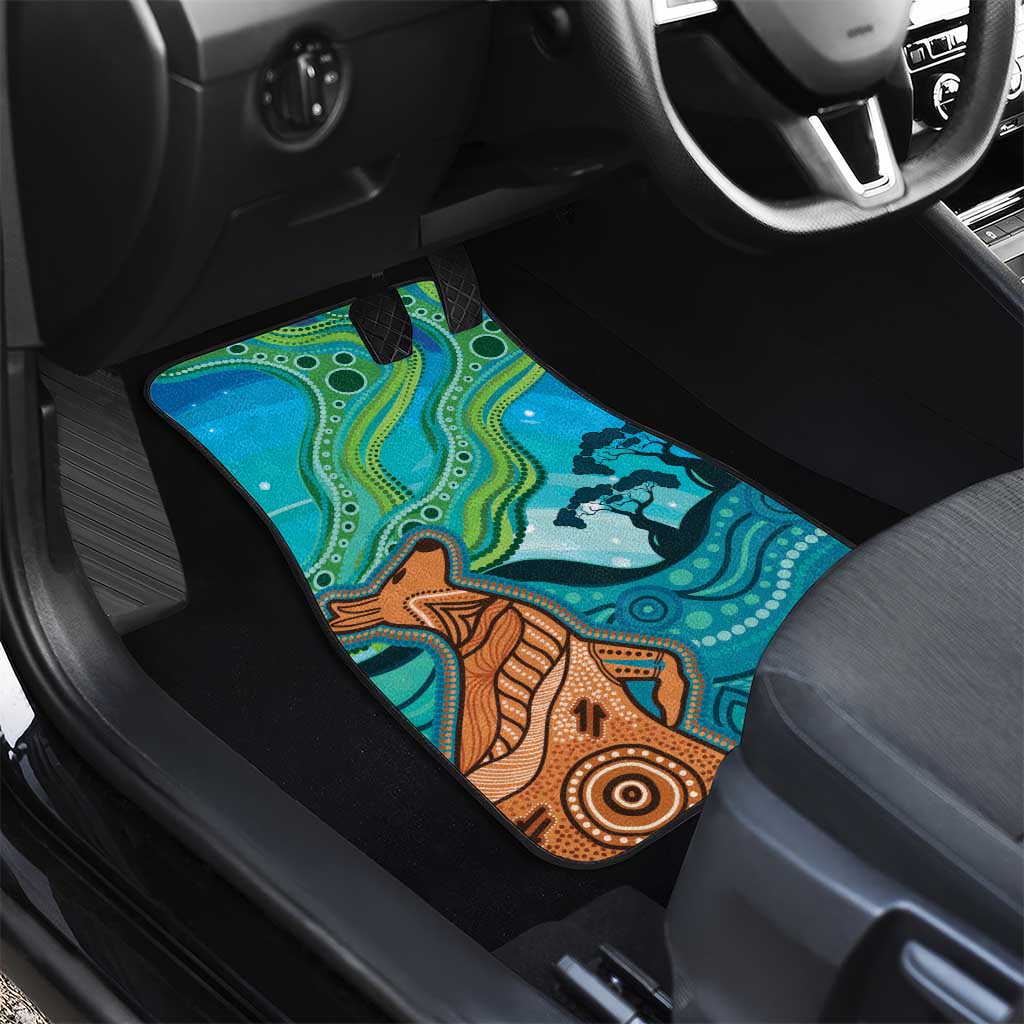 Aussie Aurora Borealis Aboriginal Art Car Mats