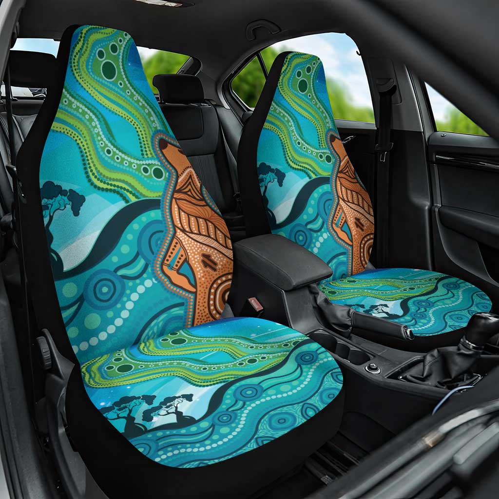 Aussie Aurora Borealis Aboriginal Art Car Seat Cover