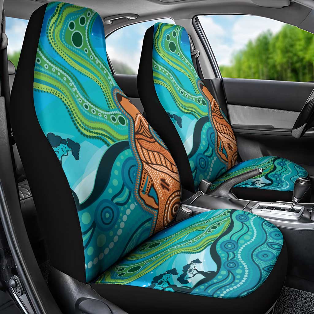 Aussie Aurora Borealis Aboriginal Art Car Seat Cover