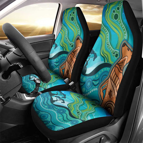 Aussie Aurora Borealis Aboriginal Art Car Seat Cover