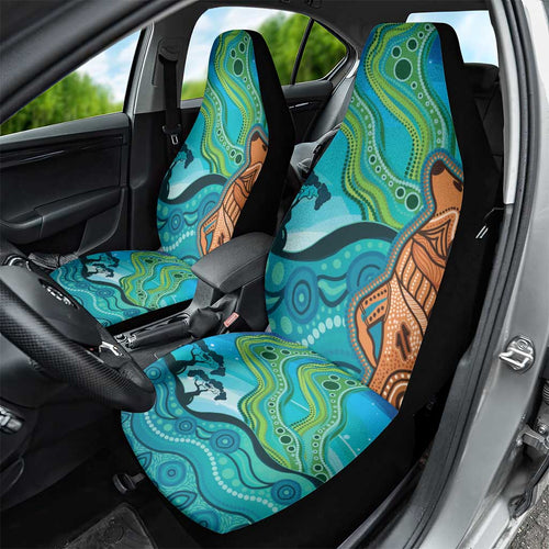 Aussie Aurora Borealis Aboriginal Art Car Seat Cover