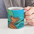 Aussie Aurora Borealis Aboriginal Art Ceramic Mug