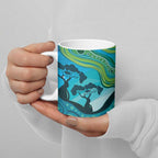 Aussie Aurora Borealis Aboriginal Art Ceramic Mug