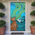 Aussie Aurora Borealis Aboriginal Art Door Cover