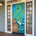 Aussie Aurora Borealis Aboriginal Art Door Cover