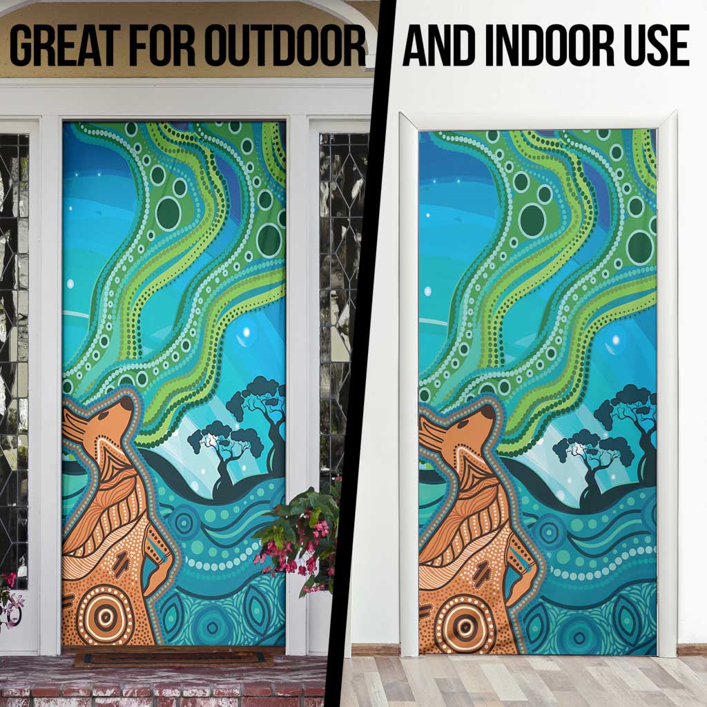 Aussie Aurora Borealis Aboriginal Art Door Cover